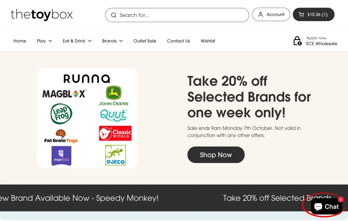 Site using a Chat function